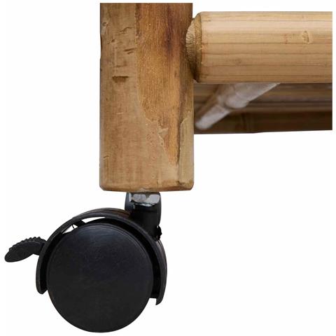 Carrello da vino con ruote Naturale 85 x 50 x 93 cm Bambù - Foto 9