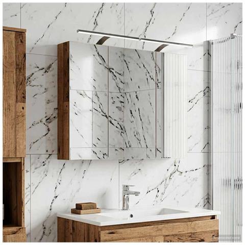 Mobiletto per specchio da bagno con lo scaffale Legno vecchio - Foto 2