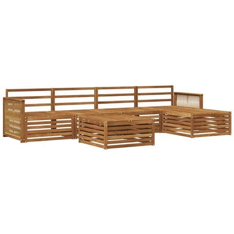 Set di divani da esterno 6 pcs Naturale - Foto 1