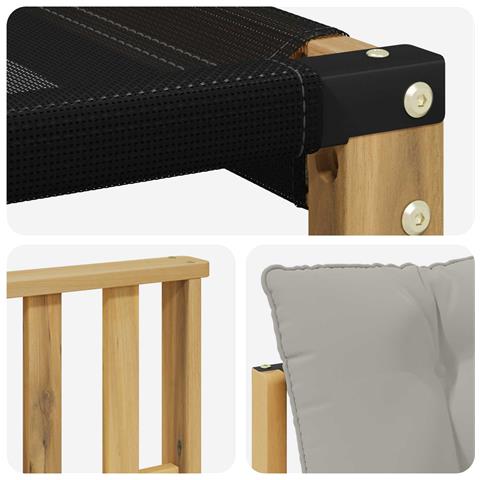 Set di divani da esterno 6 pcs Bianco e Grigio Chiaro - Foto 9