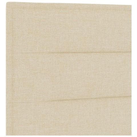 Letto box spring con materasso Crema 100 x 200 cm Tessuto - Foto 2