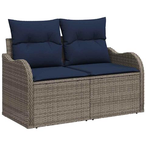 Set di divani 11 pz Grigio Poliestere - Foto 2