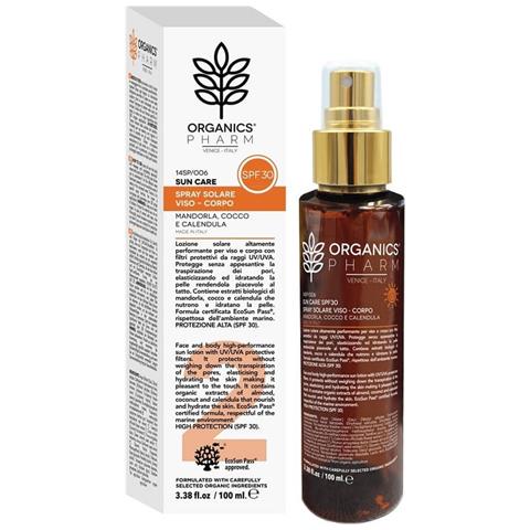 Organics Pharm Sun Care Spray Solare Viso-Corpo SPF30 100 ml - Foto 1