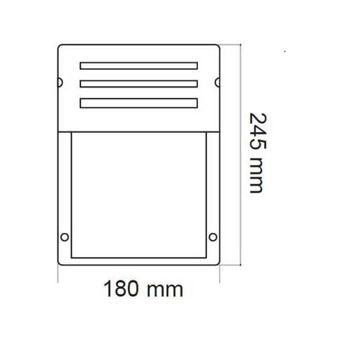 Portalampada Moderno Da Parete Ip44 Vetro E Alluminio 1xe27 Mod. Vt- 754 Sku 7076 Nero - Foto 2
