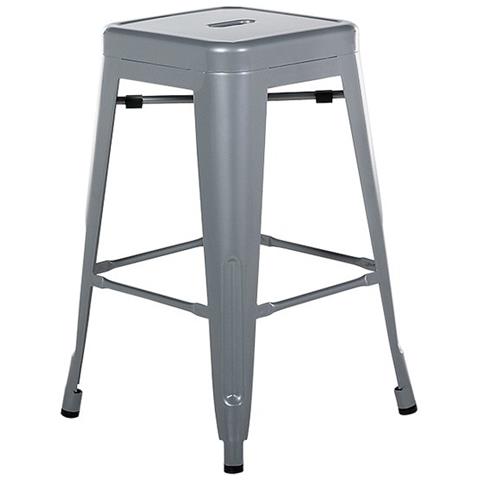 Beliani - Sgabello Da Bar In Metallo Argento - Sgabello Design Da ... Beliani - Sgabello Da Bar In Metallo Argento - Sgabello Design Da ...
