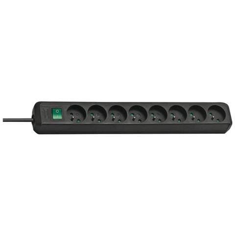 1159301018 Eco-line - Ciabatta Elettrica A 8 Prese, Con Interrurrore Separato, Colore: Nero - Foto 2