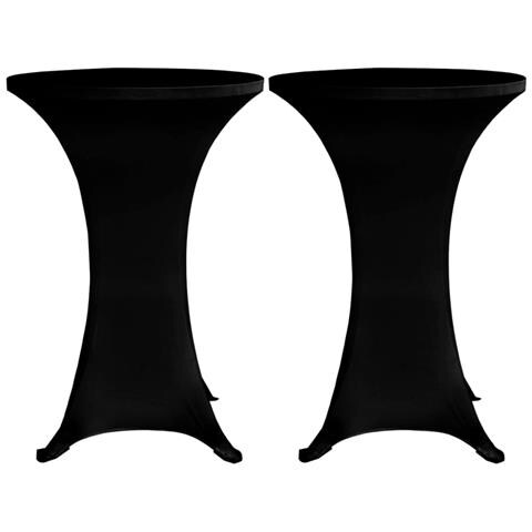 Coperture Verticali Per Tavolo 4 Pz Ø60 Cm Nero Elastico - Foto 2
