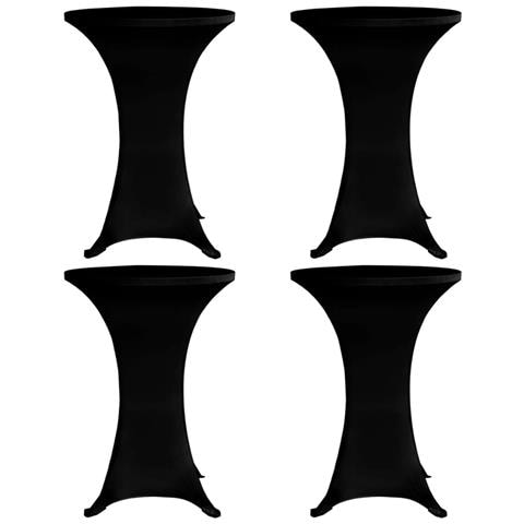 Coperture Verticali Per Tavolo 4 Pz Ø60 Cm Nero Elastico - Foto 1