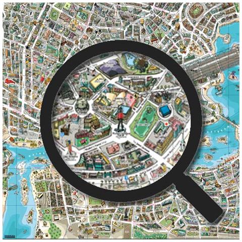 Heye Città Di Pop Standard Di 2000 Manifesti Pezzi Con Mappa, Colore Grigio, 29844 - Foto 3