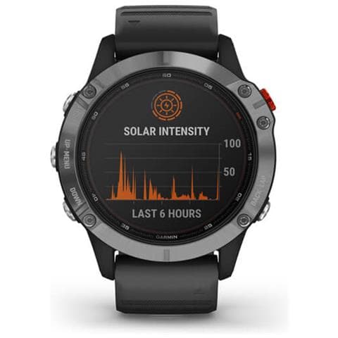 Smartwatch Fenix 6 Solar Impermeabile Display 1.3" Cardiofrequenza GPS Bluetooth Colore Nero Argento - Foto 2