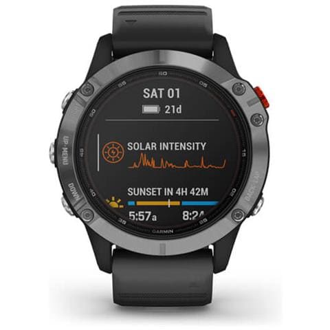 Smartwatch Fenix 6 Solar Impermeabile Display 1.3" Cardiofrequenza GPS Bluetooth Colore Nero Argento - Foto 9
