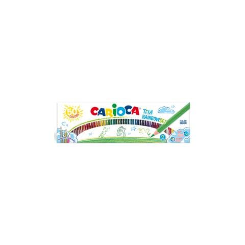 Scatola 50 Pastelli Tita Rainbow Colori Assortiti Carioca - Foto 1