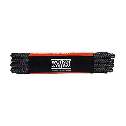 Rotonde Merletti Di Pattino Per Lavoro Le Scarpe Salute E Sicurezza Stivali Forte Del Tessuto Vari Colori Lunghezze Made In Europe Dalloperaio Walker Laces 120 Cm - 47 Pollici 91 - Nero - Foto 1