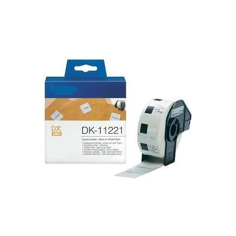 Etichette Dk11221 23mmx23mm Compatibili Bianche Rotolo Da 1000 Pz Per Brother Ql1000 1050 1060 White Dk-11221 Con Supporto - Foto 1
