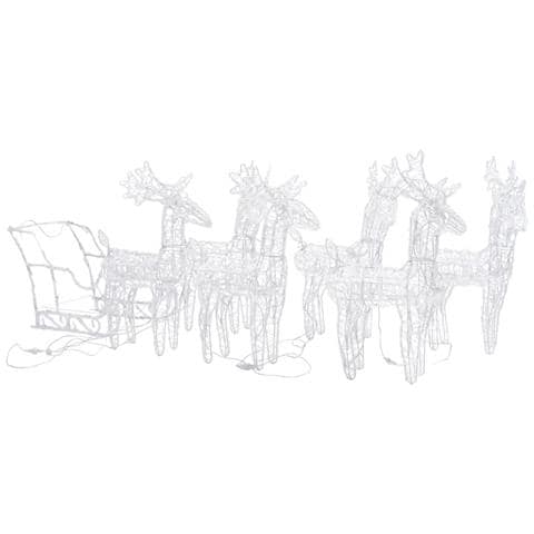 Decorazione Natalizia Renne e Slitta 320 LED Acrilico - Foto 2