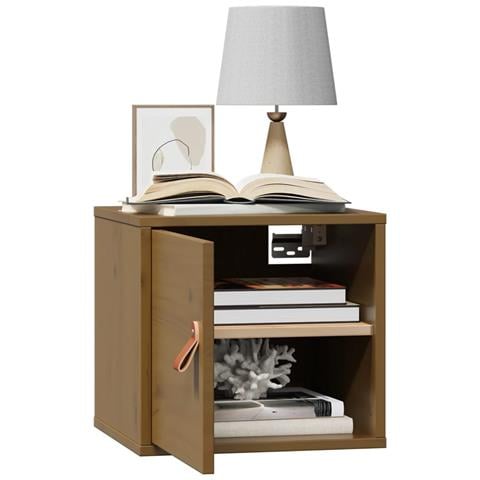 Pensile Marrone Miele 31,5x30x30 Cm In Legno Massello Di Pino - Foto 2