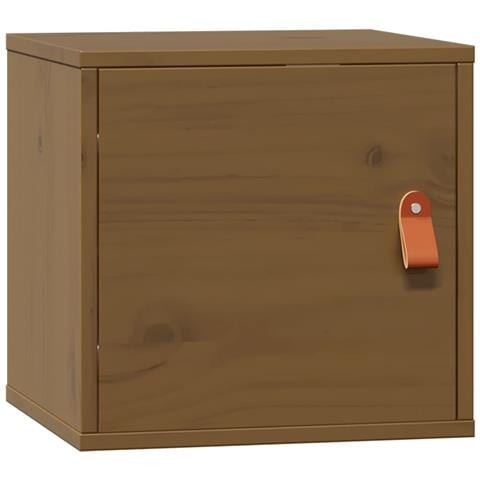 Pensile Marrone Miele 31,5x30x30 Cm In Legno Massello Di Pino - Foto 1