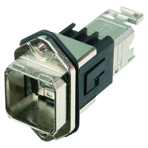 Telegrtner J80020a0011 Cable Gender Changer Rj-45 Nero, Cromo - Foto 1