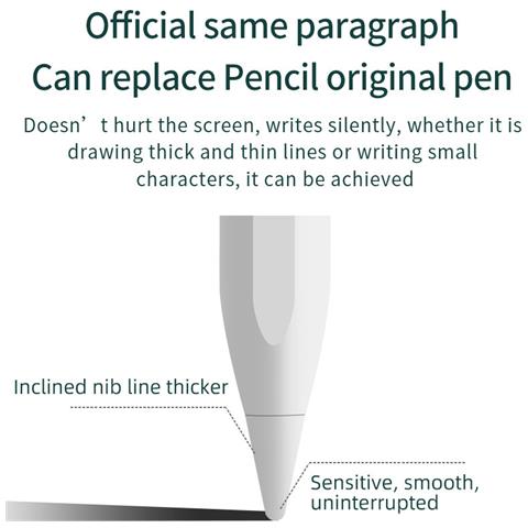 Penna Stilo Adatta Per Ipad Serie 2018-2023 Bianco Ipad - Foto 5