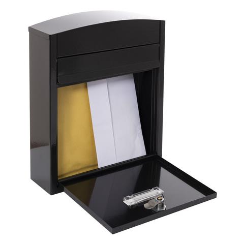 Compact E5734 Cassetta Postale Individuale In Acciaio, Cassetta Della Posta Da Esterno, Dimensione S (din A5), Facile Da Montare, Nero - Foto 2