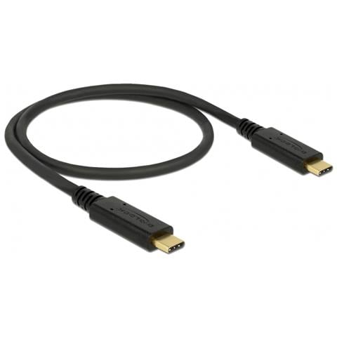 85529 Cavo Usb 0,5 M Usb 3.2 Gen 2 (3.1 Gen 2) Usb C Nero - Foto 1