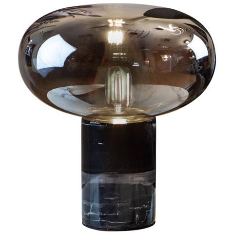 Lampada Da Tavolo Funghi 1l Marmo Nero - Foto 1