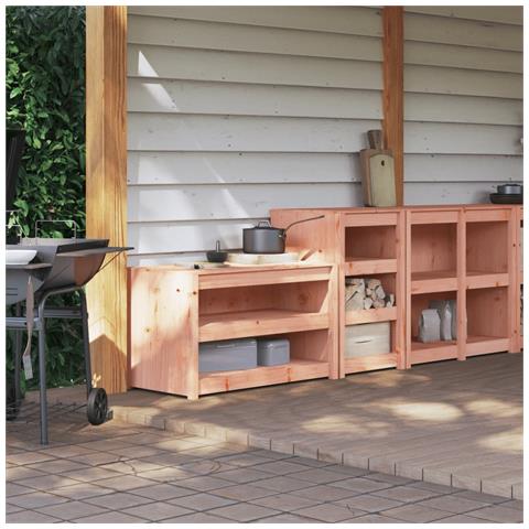 Mobili Da Cucina Da Esterno 2 Pz In Legno Massello Di Douglas - Foto 1