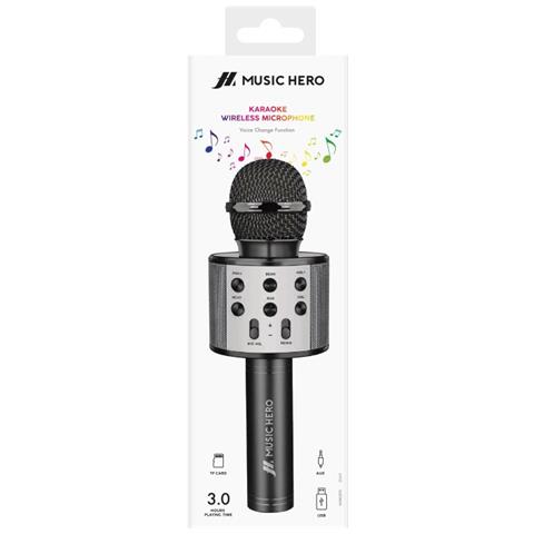 MHMICBTK microfono Nero, Grigio Microfono per karaoke - Foto 2