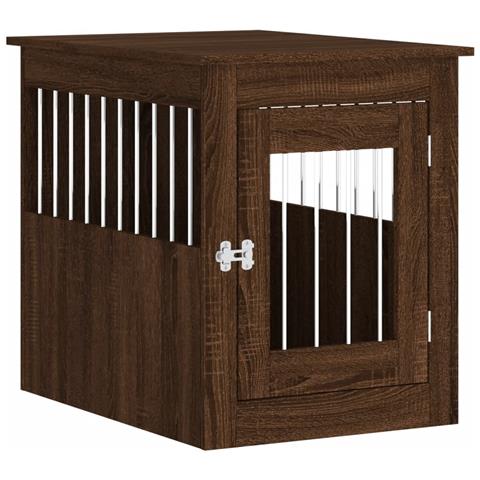 Gabbia Cani Arredamento Rovere Marrone 55x75x65cm Multistrato - Foto 1
