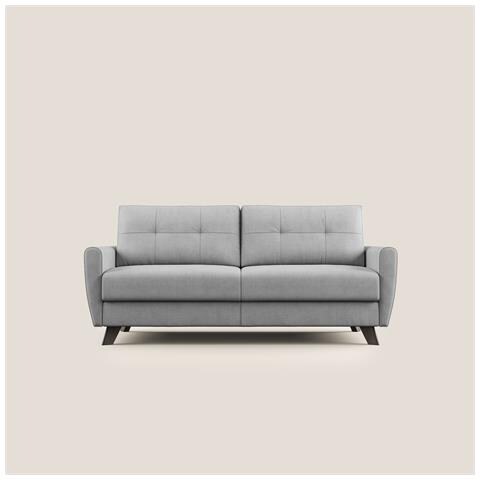Callisto Divano letto matrimoniale in tessuto morbido impermeabile T02 208 cm (mat. 160x197) grigio - Foto 2