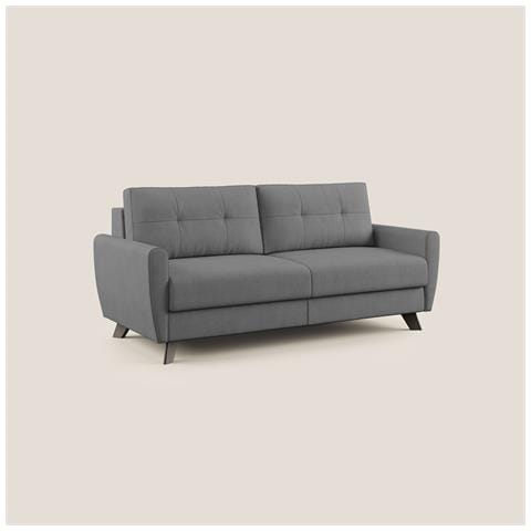 Callisto Divano letto matrimoniale in tessuto morbido impermeabile T02 208 cm (mat. 160x197) grigio - Foto 1