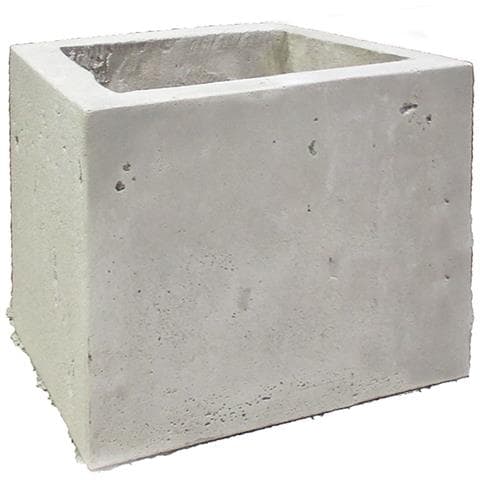 Fioriera In Granulato Di Pietra Grigio 25x25xh33cm Decogarden - Foto 1