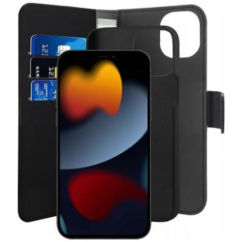 Custodia Per Iphone 13 Mini Folio 2 In 1 Cover Magnetica E Portacarte, Nero - Foto 1