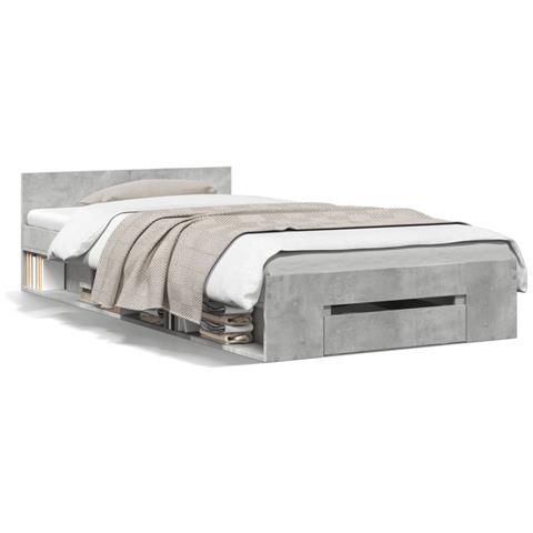 Giroletto Cassetto Grigio Cemento 90x190 Cm Legno Multistrato - Foto 2