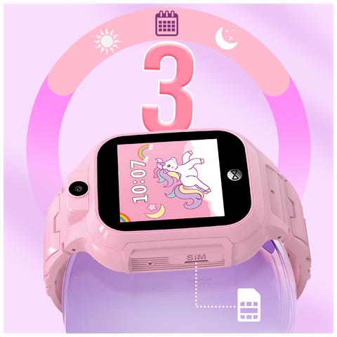 Smartwatch Wi-fi Per Bambini Con Slot Scheda Sim Videochiamate E Gps, Rosa - Foto 2