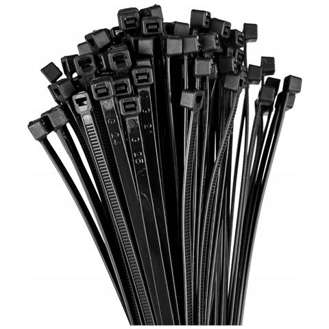Fascette Per Cablaggio Bande Di Serraggio 4,8 Mm / 300 Mm Nero 100 Pz. Voz-48300b - Foto 8