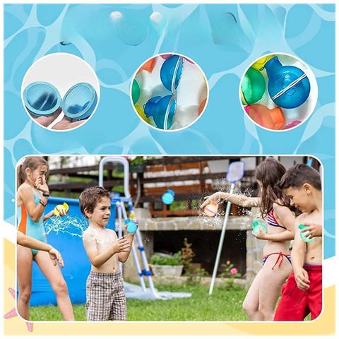 Set Di Bombe D'acqua Riutilizzabili Sunshine Smile, 6 Pezzi - Foto 3