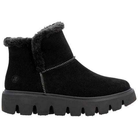 Black Casual Closed Ladies Mid Height Boots Stivaletti Pelle Scamosciata /nabuk Scarpe Donna Nero Eu 40, W2071-00 - Foto 3