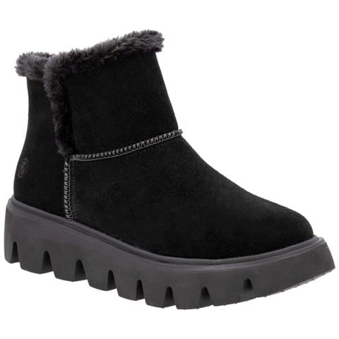 Black Casual Closed Ladies Mid Height Boots Stivaletti Pelle Scamosciata /nabuk Scarpe Donna Nero Eu 40, W2071-00 - Foto 1