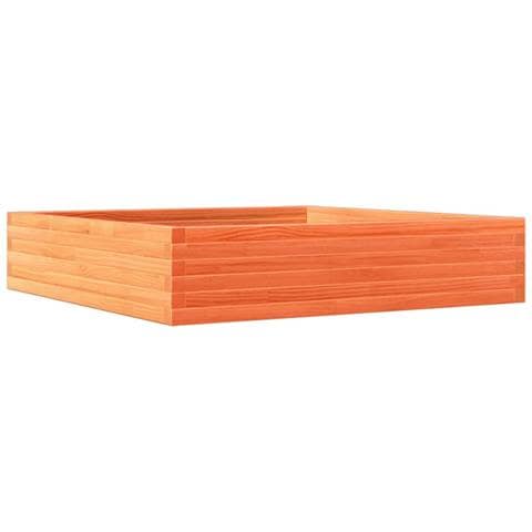 Fioriera Giardino Marrone Cera 110x110x23cm Legno Massello Pino - Foto 1