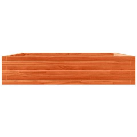 Fioriera Giardino Marrone Cera 110x110x23cm Legno Massello Pino - Foto 10