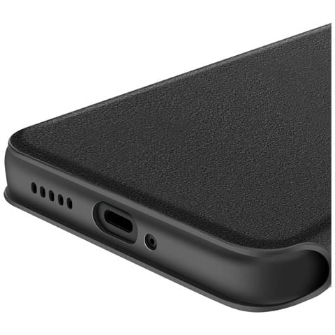 Custodia A Libro Per Xiaomi Redmi Note 14 4g Patta Con Cinghia A Mano, Nero - Foto 2