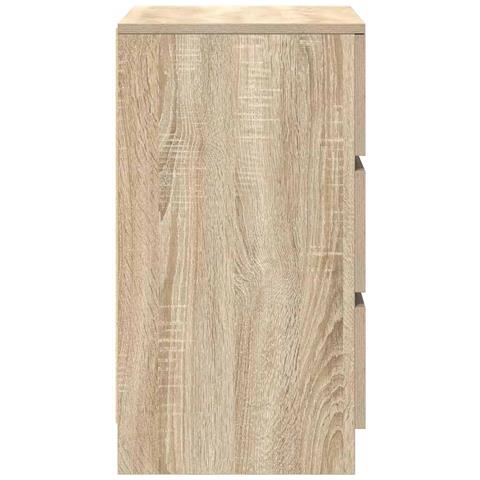 Comodini con 3 Cassetti 2 pz Rovere Sonoma 39x35x65 cm - Foto 2