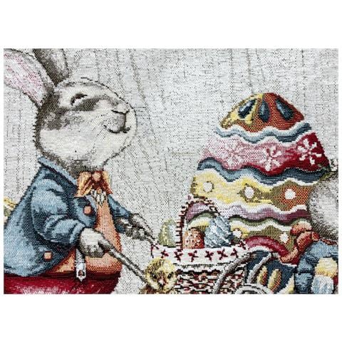 Federa Cuscino Arredo Casa Fodera Tessuto Cinigliato Pasqua Bunny Easter 40x40 Bunny Easter - Foto 2