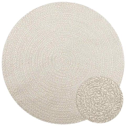 Tappeto Zizur Crema  160cm Aspetto Iuta Per Interni Ed Esterni - Foto 1