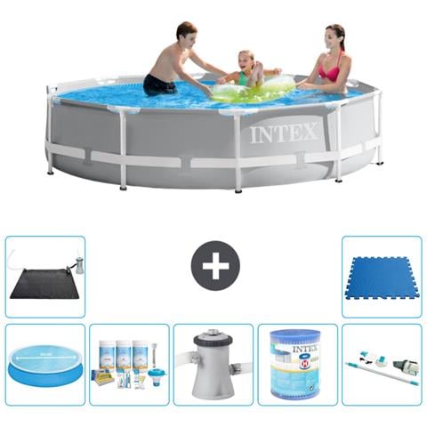 Piscina Fuori Terra - In Giro - 305x76 Cm - Grigio - Include Accessori Coordinati A1878 - Foto 1