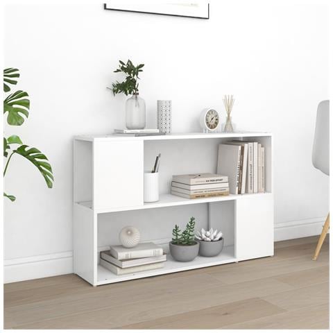 Lusso Casadino - Libreria Bianca 100x24x63 Cm In Legno Multistrato - Foto 8