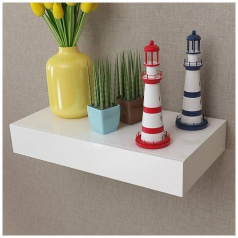 Mensole Con Cassetti 2 Pz Bianco 48 Cm - Foto 2