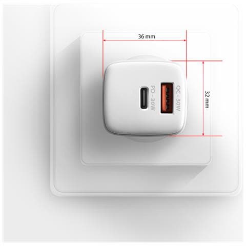 ACU-PQ30W Ladegerät QC3.0.4.0/AFC /FCP /PPS /Apple+ PD USB-C 30W - weiß - USB Typ C Telefono cellulare, Smartphone, Orologio intelligente, Tablet, Universale Bianco AC Ricarica rapida Interno - Foto 2
