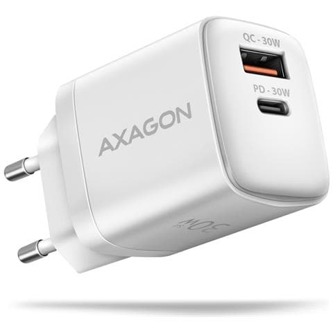 ACU-PQ30W Ladegerät QC3.0.4.0/AFC /FCP /PPS /Apple+ PD USB-C 30W - weiß - USB Typ C Telefono cellulare, Smartphone, Orologio intelligente, Tablet, Universale Bianco AC Ricarica rapida Interno - Foto 1